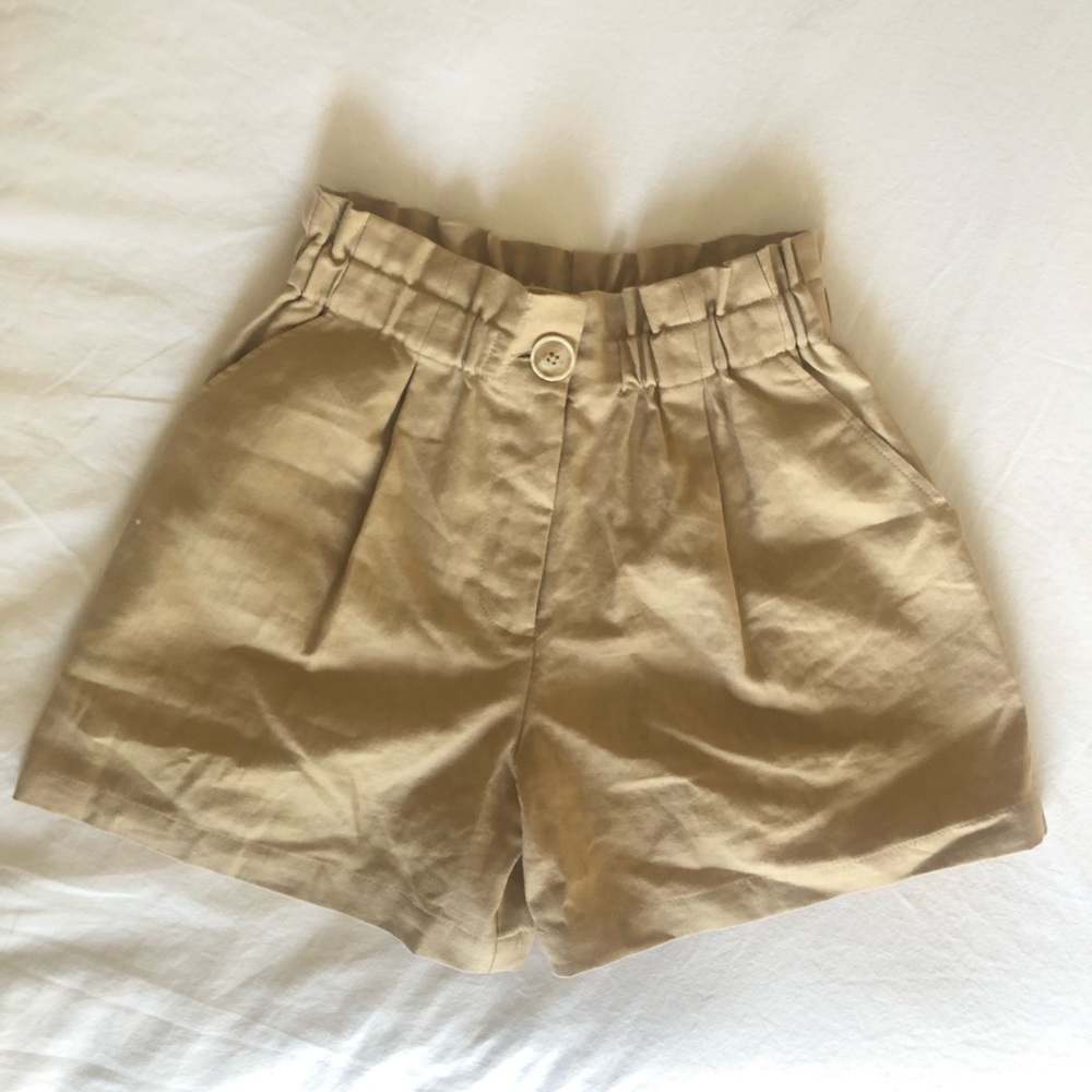 Zara Kids Tan Paperbag Shorts